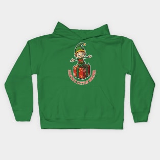 Santa's Little Helper Cute Christmas Elf Kids Hoodie